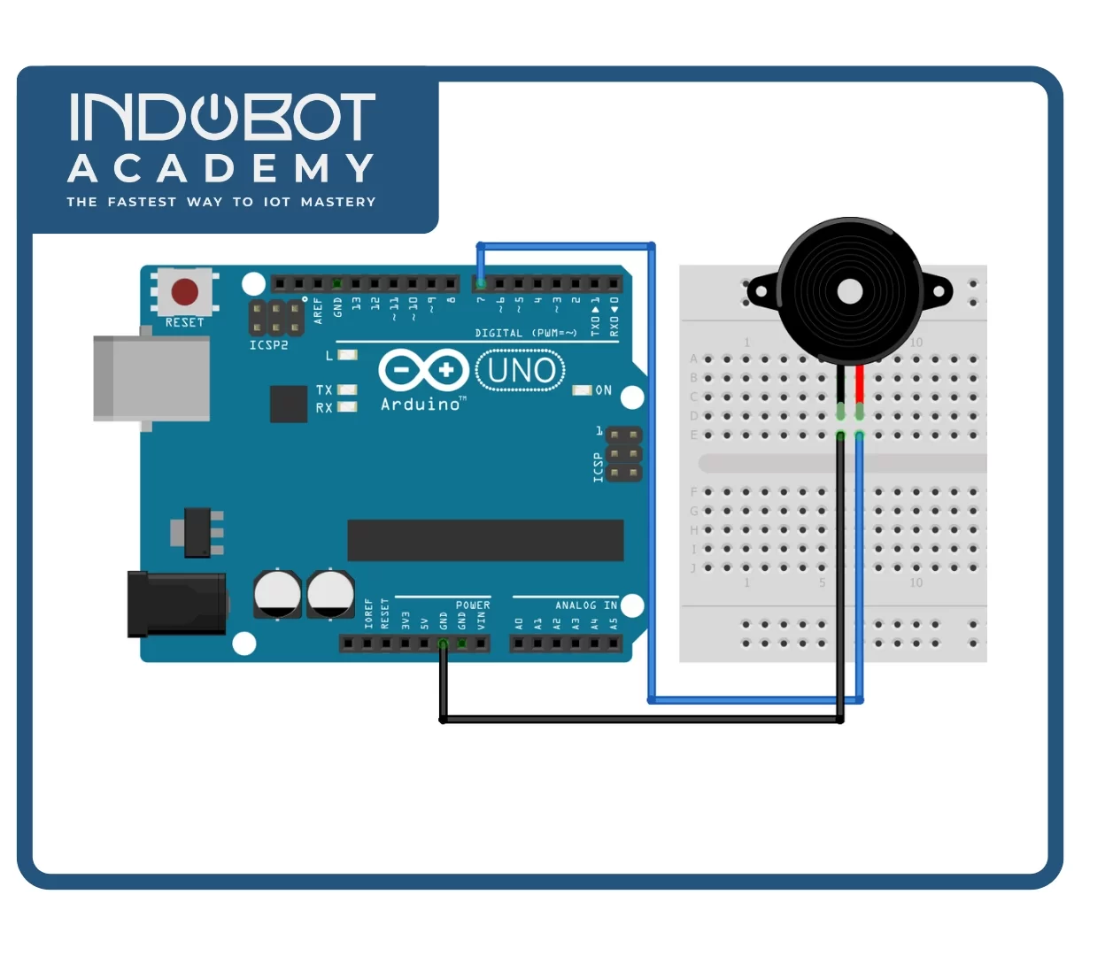 Gambar Arduino Uno dan Buzzer