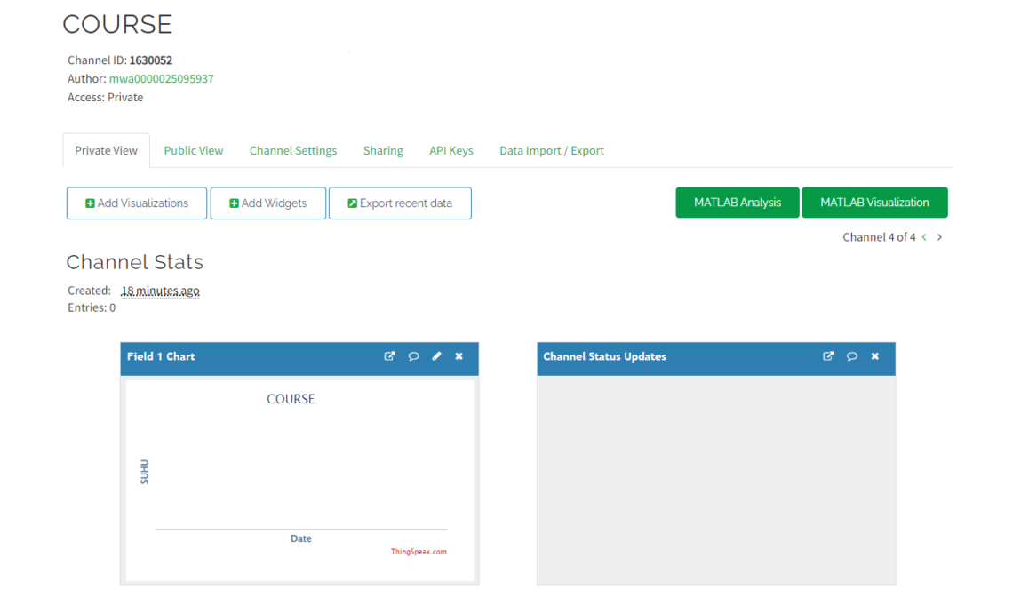 Belajar Thingspeak : Penjelasan Menu dan Tutorial IoT