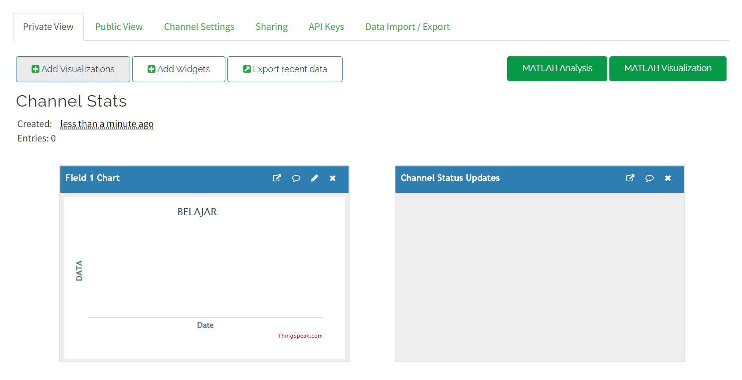 Tutorial Thingspeak Lengkap : Pengiriman dan Penerimaan Data