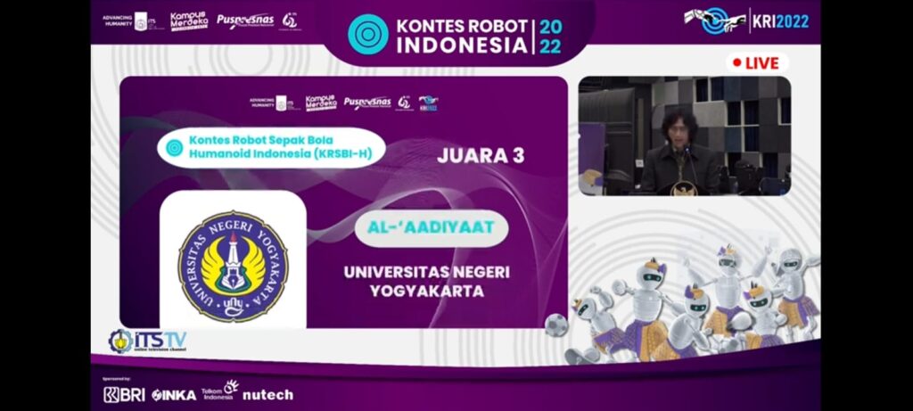UNY Juara Kontes Robot Indonesia Tingkat Wilayah tahun 2022