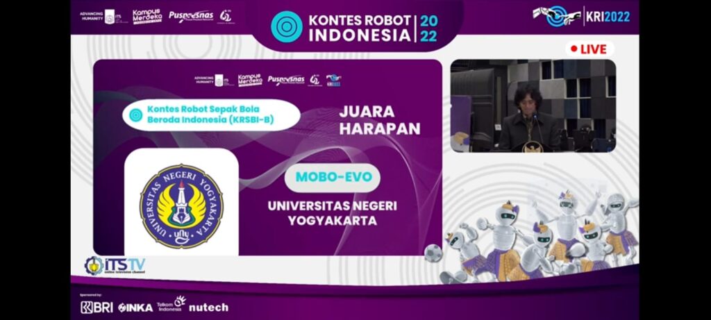 UNY Juara Kontes Robot Indonesia Tingkat Wilayah tahun 2022
