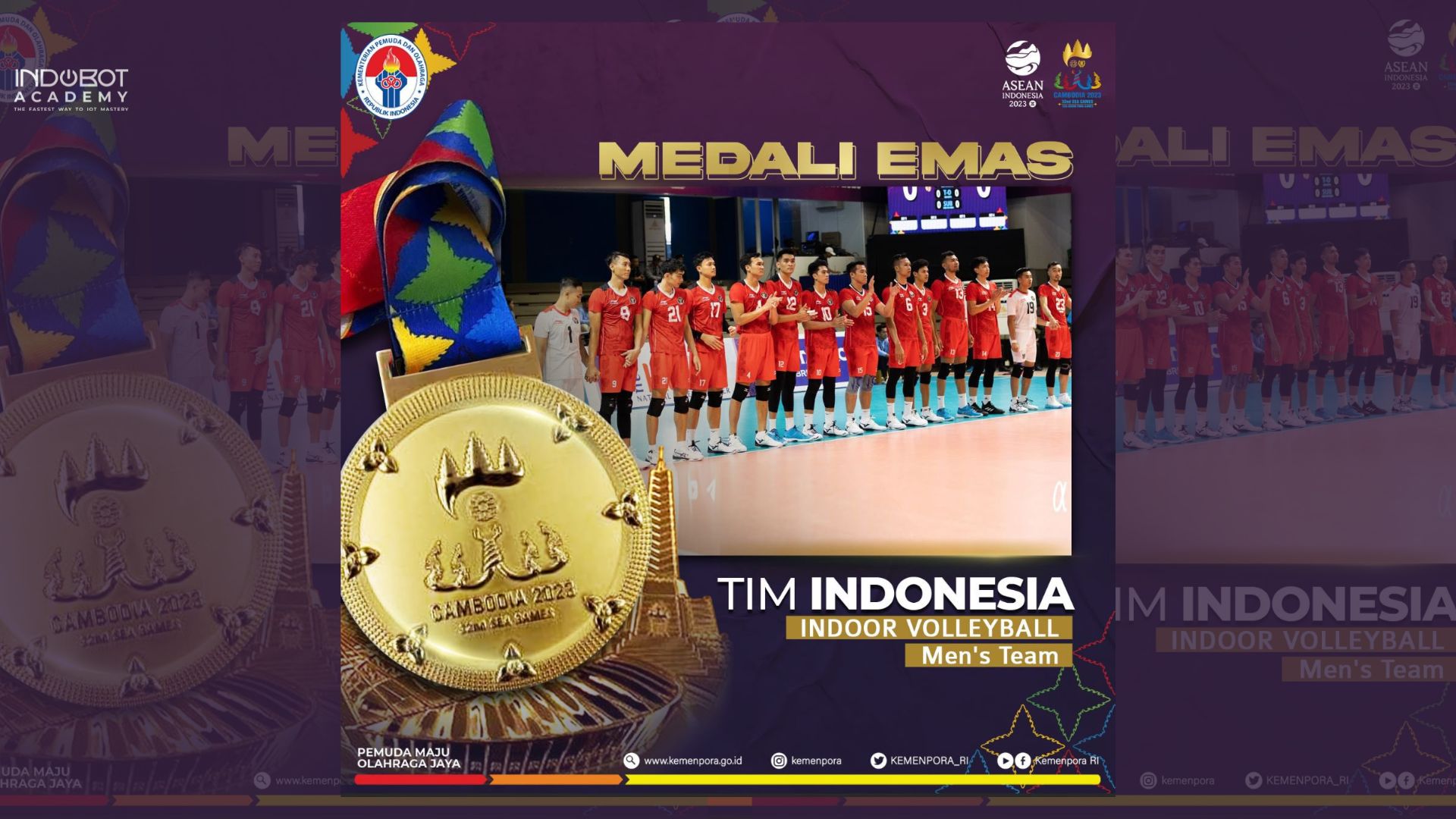 Voli Putra Indonesia Sabet Emas dan Kalahkan Kamboja di Asean Games 2023
